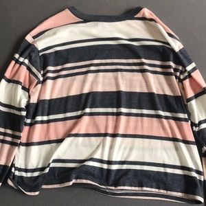 TOPSHOP pink and gray long sleeved t-shirt